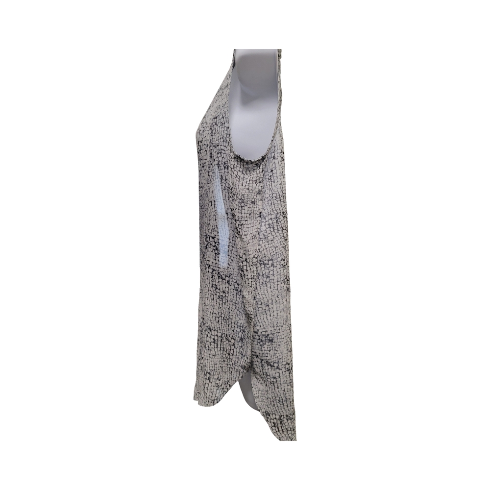 Vince Camuto Sleeveless Black and White Sheer Textured Top - Picture 2 of 10